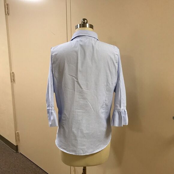 Gretchen Scott Designs Light Blue Striped Button Down Shirt - Picture 2 of 5